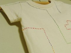 やっぱり、かわいい〜♪ 刺し子のしっぽTee