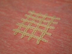 真っ白なフラワードイリーTee、ドットグラフィックロンTeeの出来上がり♪