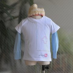ロンTeeと半袖Teeの背守りアンサンブル♪