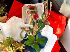 謹賀新年、二年参り、初詣、南天の実