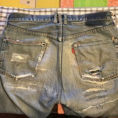 ボタン付けにツギハギリペアのお直しDay
