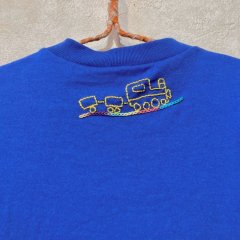 shiii+po　背守りTee　choochoo train　R.Blue　size 90