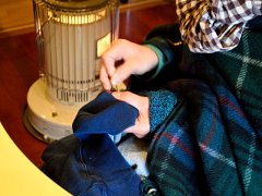 インディゴ染め背守りスウェットパーカー　３連発！