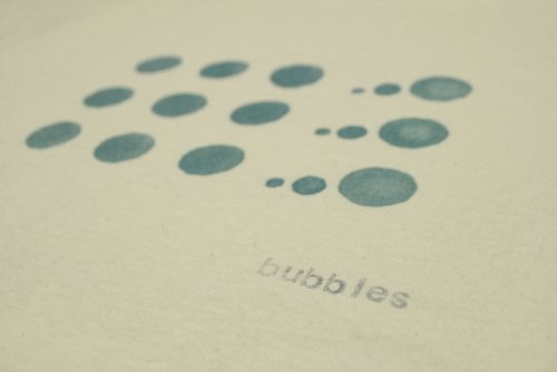 他の写真2: shiii+po　Hand-Stamp Tee 『Bubbles Organic』  Natural　size XL