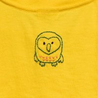 【参考商品】オーダー背守りTee 　イエローのふくろう　for HAYATO