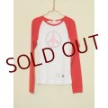 shiii+po　Women's NO NUKES ラグランロンTee 　WHT/RED　size Women's S