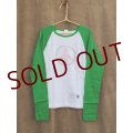 shiii+po　Women's NO NUKES ラグランロンTee 　WHT/GREEN　size Women's S