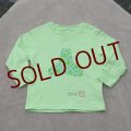 shiii+po　モノグラムテトラ+ふくろうの背守りロンTee　L.Green　size 3 （90〜100）