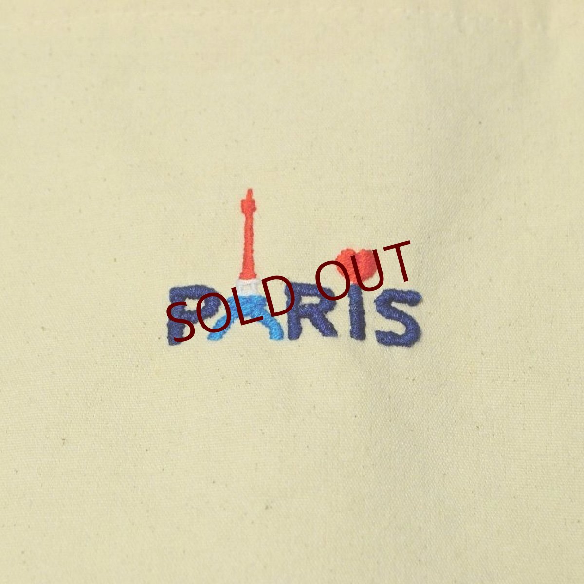 画像2: shiii+po キャンバストートバッグ 大 PARIS + Bon appetit Natural/Navy (2)