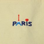 画像2: 【送料無料】shiii+po キャンバストートバッグ 大　PARIS　Natural/Navy (2)