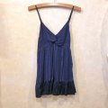 MARILYN MOON　Aラインシルクキャミワンピ　Navy