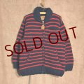 Canadian Sweater Company Ltd. 手編みボーダーカウチンセーター　Navy/Red