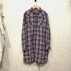 画像1: BLUE BLUE　ダブルフェイス綿麻シャツワンピース　size 1 (1)