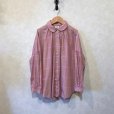 画像1: bulle de savon　丸襟ギャザーシャツ　Pink  size F (1)