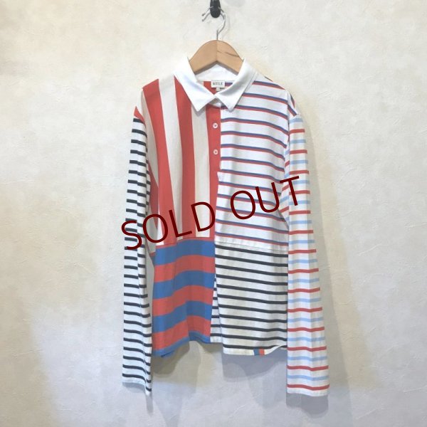 画像1: KULE USA　クレイジーパターンボーダーシャツ　size S