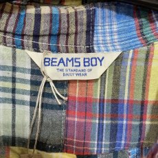 画像6: BEAMS BOY  SS クレイジーマドラスチェックシャツワンピース (6)