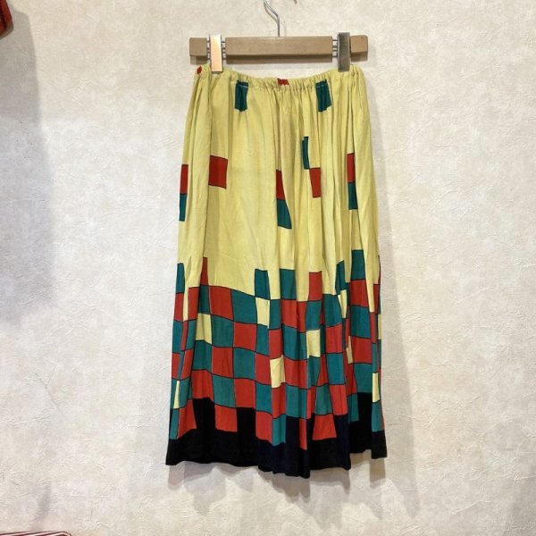 画像2: Vintage　ハンドメイドレーヨンスカート