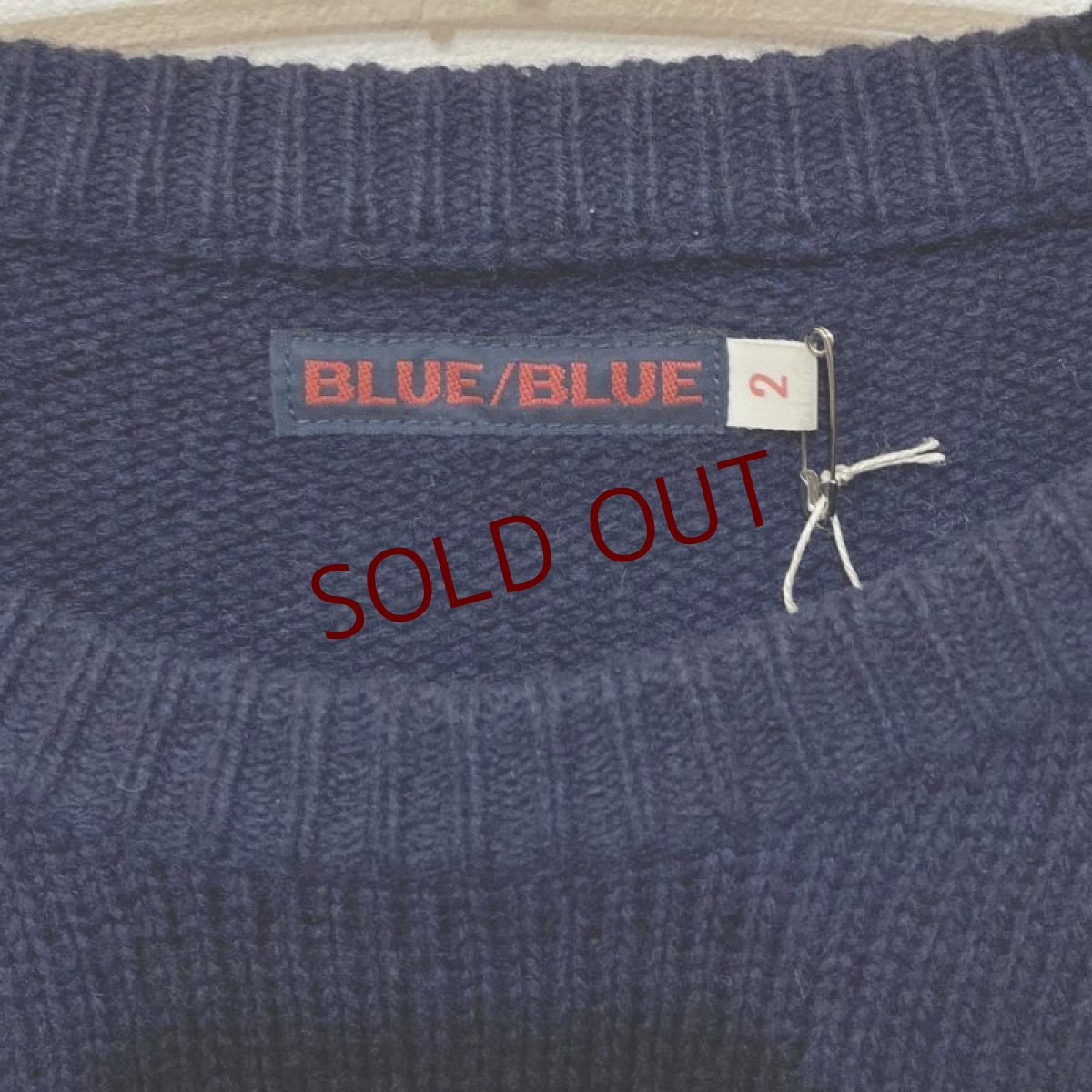 画像5: BLUE BLUE　ポケット付きボーダーニット　size 2 (5)