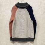 画像2: Denime　パネル切替ニットカーディガン　size M (2)