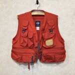 画像1: Columbia  80年代  フィッシングベスト　Red　size L (1)