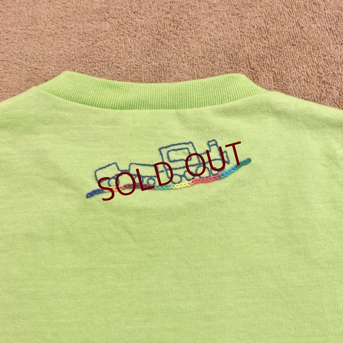 画像5: shiii+po 背守りTee choochoo train L.Green size 90 (5)