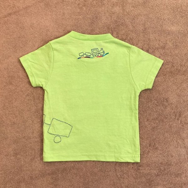 画像2: shiii+po　背守りTee　choochoo train　L.Green　size 90