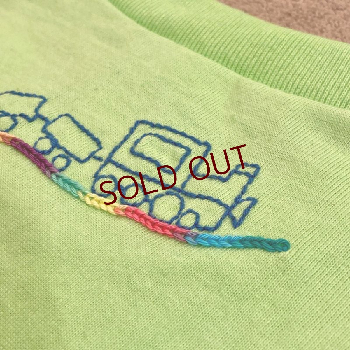 画像6: shiii+po 背守りTee choochoo train L.Green size 90 (6)