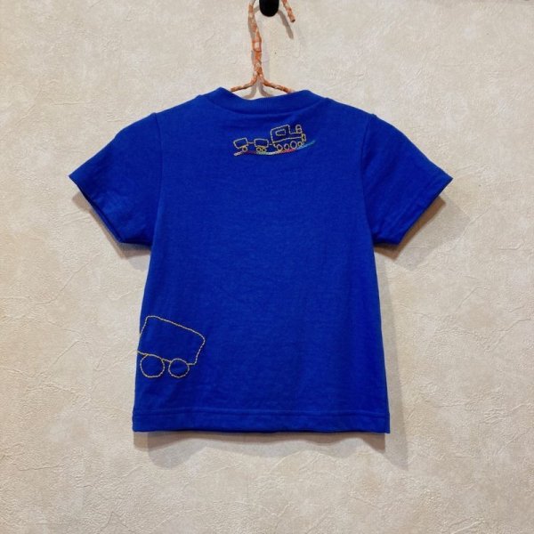 画像2: shiii+po　背守りTee　choochoo train　R.Blue　size 90