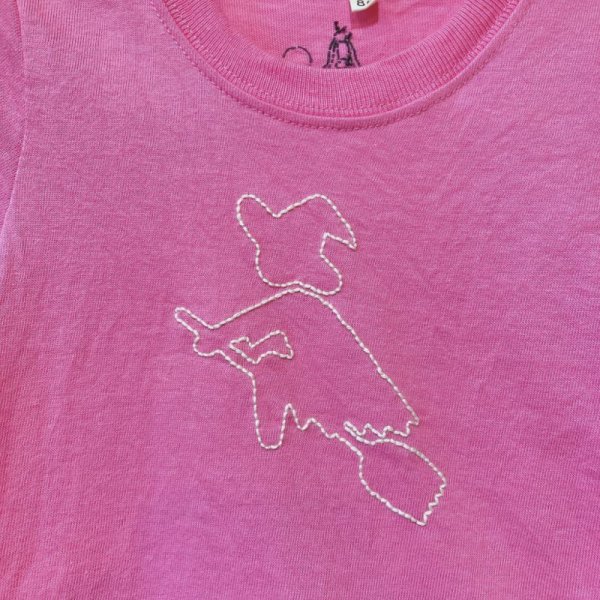 画像3: shiii+po　魔女 + 黒猫の背守りTee　Pink　size 80