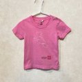 shiii+po　魔女 + 黒猫の背守りTee　Pink　size 80