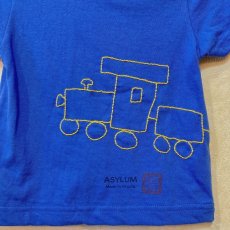 画像3: shiii+po　背守りTee　choochoo train　R.Blue　size 90 (3)