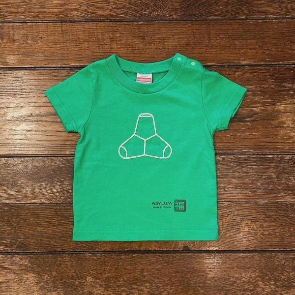 画像1: shiii+po　背守りTee　TETORA de BLOCK　Green  size 90