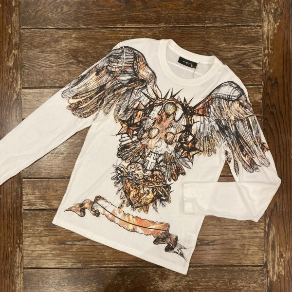 画像1: GIVENCHY リカルド・ティッシ L/S プリントカットソー  White　size XS