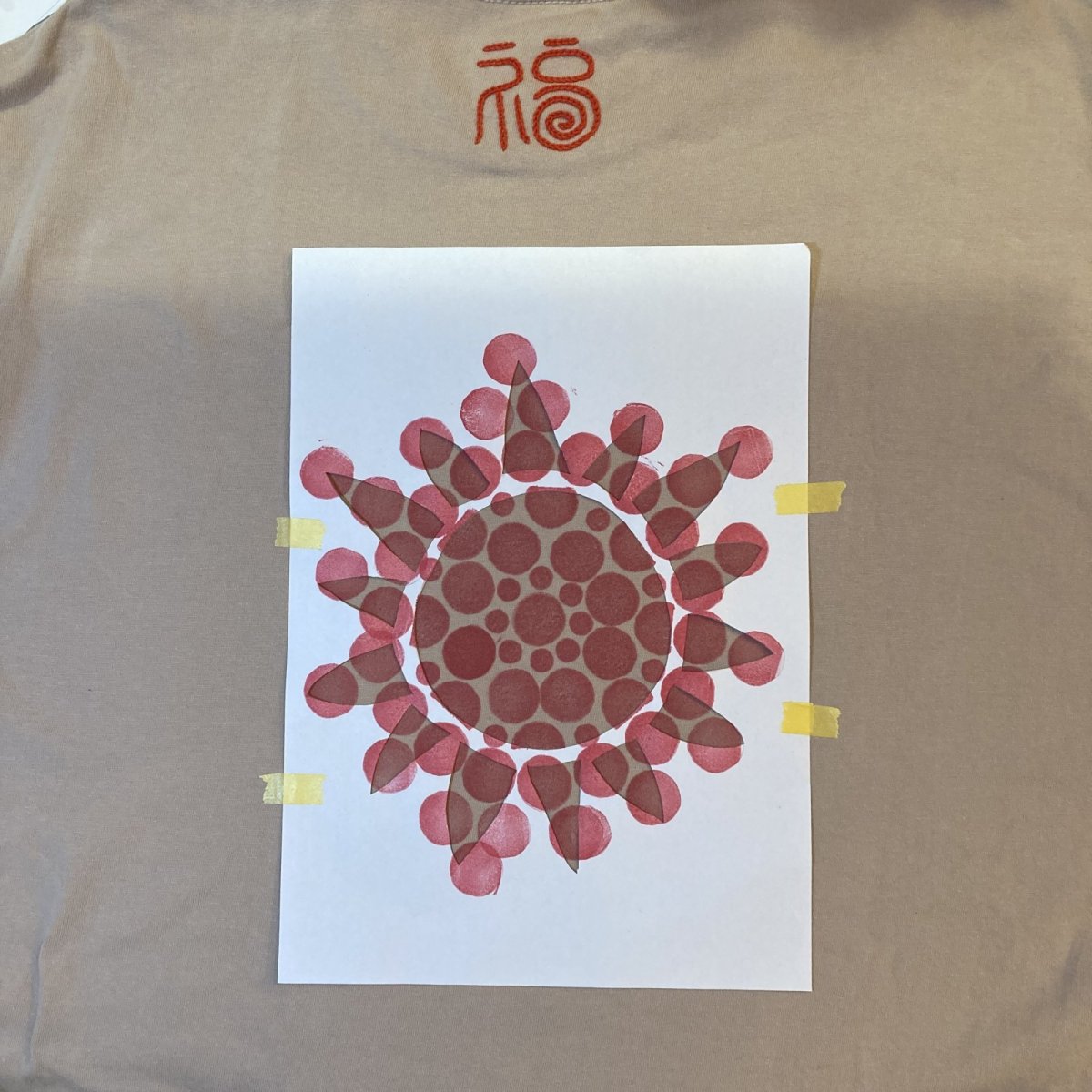 画像8: shiii+po　三毛オスの招き猫+GOOD LUCK+太陽型スタンプ+福の背守りTee size XXL (8)