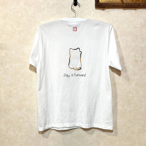 画像2: shiii+po　三毛オスの招き猫 表裏＋「Pay It Forward」 size M