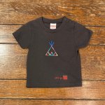 画像1: shiii+po　ネイティブアメリカンの背守りTee　Tipi+Kokopelli　スミクロ　size 90 (1)