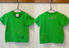 画像1: shiii+po　背守りTee　choochoo train　Green　size 90 (1)