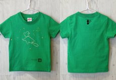 画像1: shiii+po　魔女 + 黒猫の背守りTee　Green　size 100 (1)