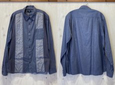 画像1: BEAMS HEART　パッチワークシャツ　size XL (1)