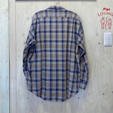 画像2: SHIPS x Berger Allemand　マドラスチェックオープンカラーシャツ　size L (2)