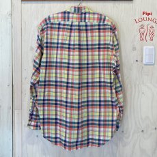 画像2: RALPH LAUREN　マドラスチェックBDシャツ　size L (2)