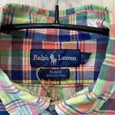 画像5: RALPH LAUREN　マドラスチェックBDシャツ　size L (5)
