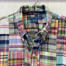画像4: RALPH LAUREN クレイジーマドラスチェックBDシャツ size  6 (4)