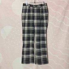 画像2: International Gallery BEAMS x GUAGNANO Italy  チェックウールパンツ　size 50 W92xL75 (2)