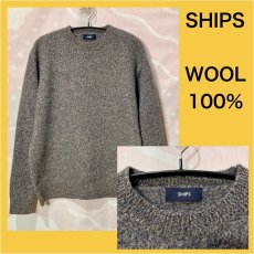 画像1: SHIPS　ウール100%セーター 　size S (1)