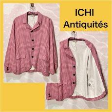 画像1: ICHI Antiquités  ギンガムチェックアンコンジャケット (1)