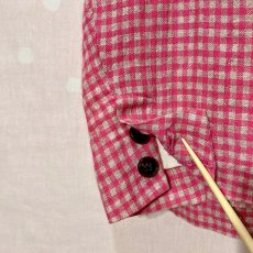 画像6: ICHI Antiquités  ギンガムチェックアンコンジャケット (6)