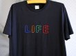 画像2: 【参考商品】オーダー　オーガニックのもこもこネオンLIFE Tee + 和柄ポケット (2)