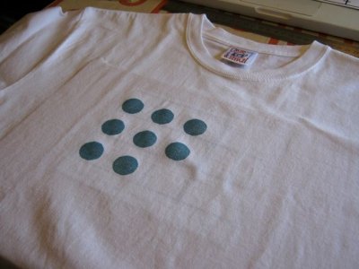 画像1: shiii+po　Hand-Stamp Tee 『Bubbles』 