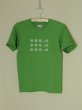 画像1: shiii+po　Hand-Stamp Tee　Bubbles　Green (1)